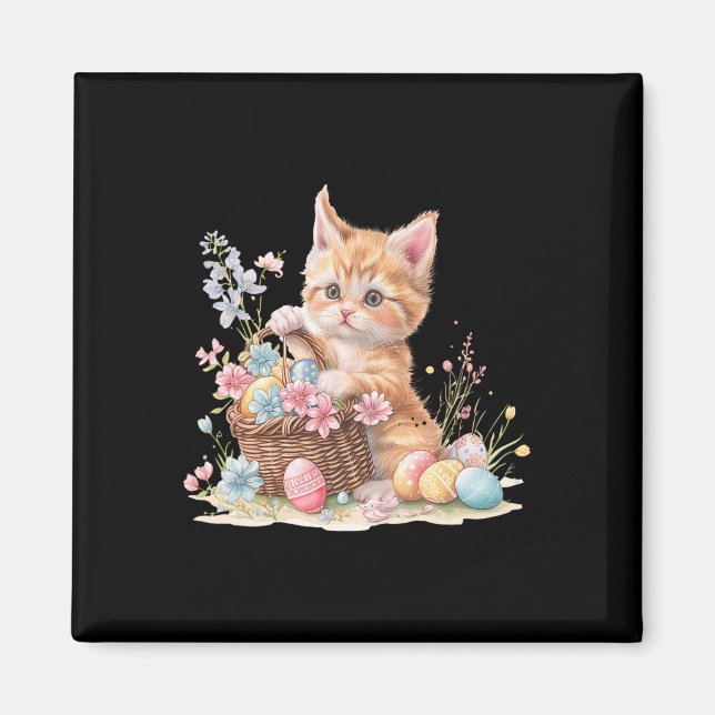 Kitten Oaster Kitten Eggs Artwork Magnet (Vorne)