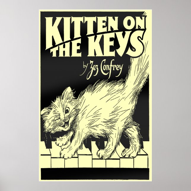 Kitten on the Keys Huge Poster (Devant)