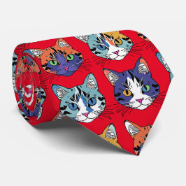 Kitten Pattern Neck Tie Krawatte