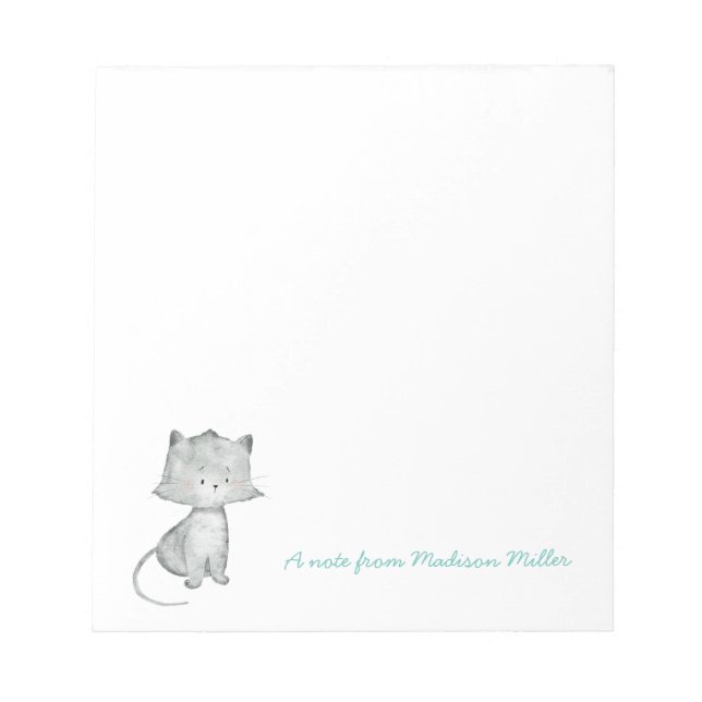 Kitten Personalisierter Notepad Notizblock (Vorderseite)