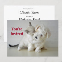 Kitten Puppy Bridal Dusche Einladung