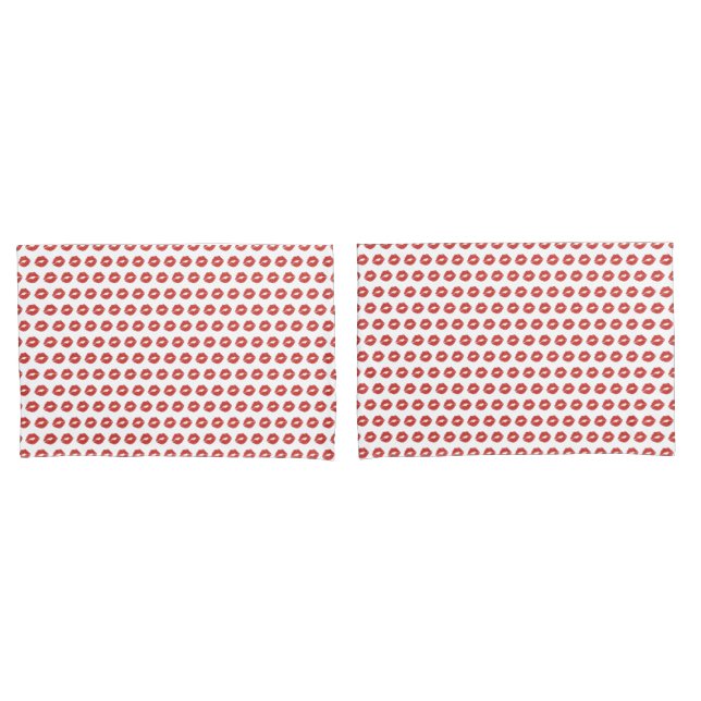 Kitten Red Lips Kissen Case Set Kissenbezug (Vorderseite-Set)