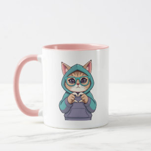 Kitten schickt ihre Liebe Tasse