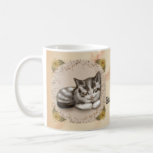 Kitten Schlafen Kaffeetasse (Links)