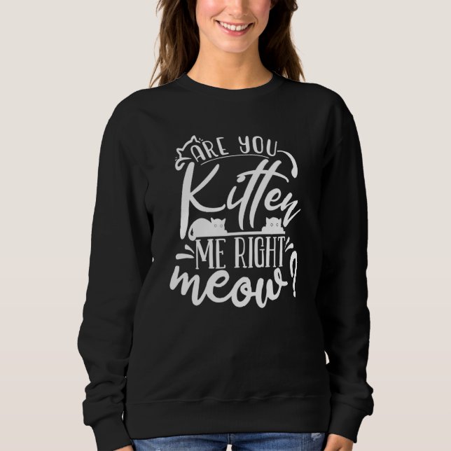 Kitten Sie mir gerade T-Shirt Cat Joke Word Puff? Sweatshirt (Vorderseite)