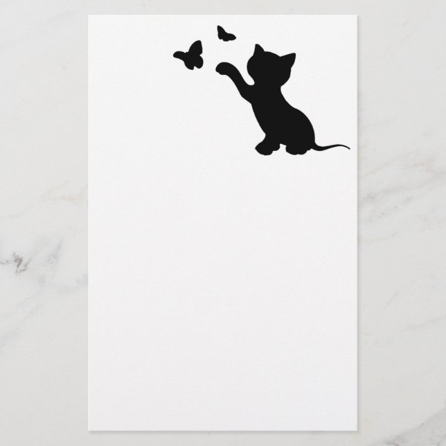 KITTEN SPIELEN MIT SCHALTFLÄCHEN BRIEFPAPIER (Vorderseite)