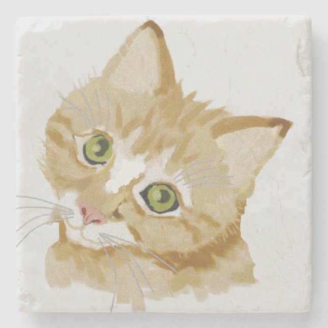 Kitten Steinuntersetzer (Vorderseite)