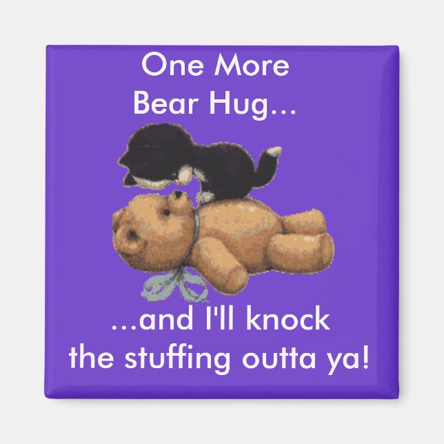 Kitten & Teddy Bären Geschenke Magnet (Vorne)