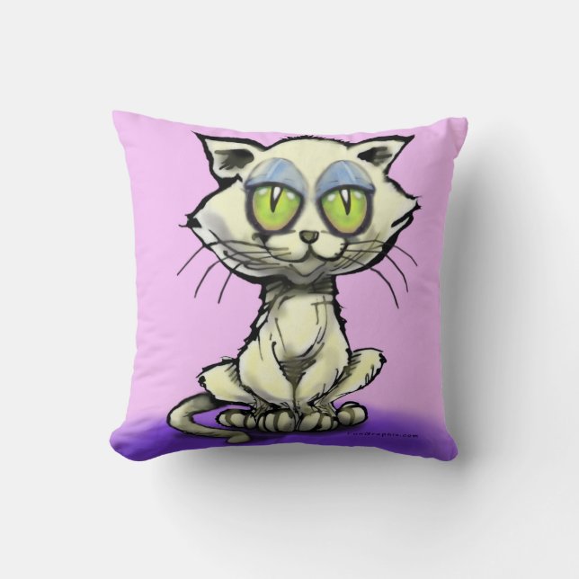 Kitten Throw Kissen (Vorderseite)