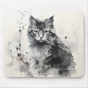 Kitten Tinte Malerei Mousepad