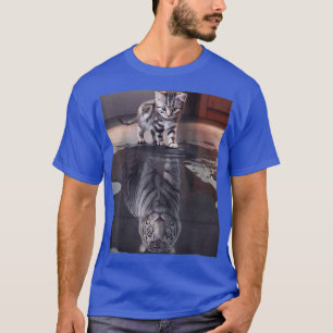 Kitten und Tiger Funny Geschenke für Katze Lover, T-Shirt