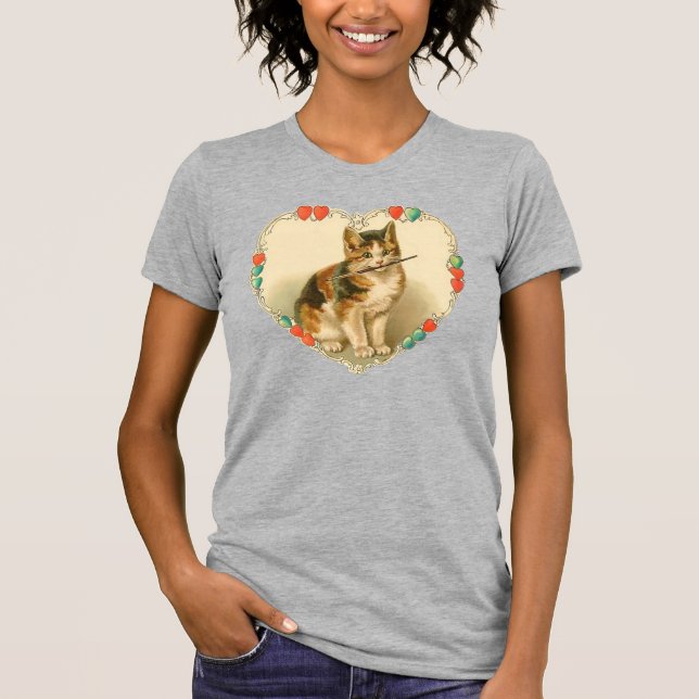 Kitten Valentine T-Shirt (Vorderseite)