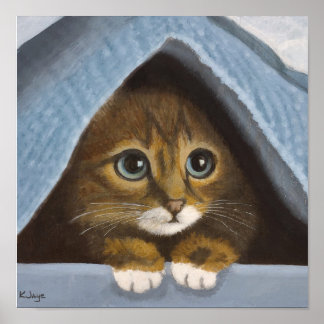 Kitten verstecken - Kunstdrucken Poster