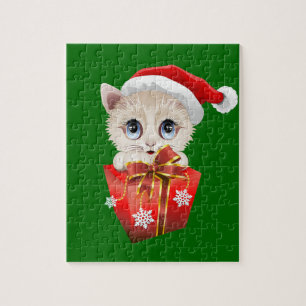Kitten Weihnachten Weihnachten mit Geschenk