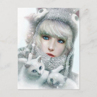 Kitten Winter Postkarte