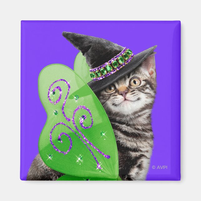Kitten Witch Fairy Magnet (Vorne)