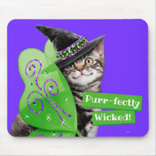 Kitten Witch Fairy Mousepad