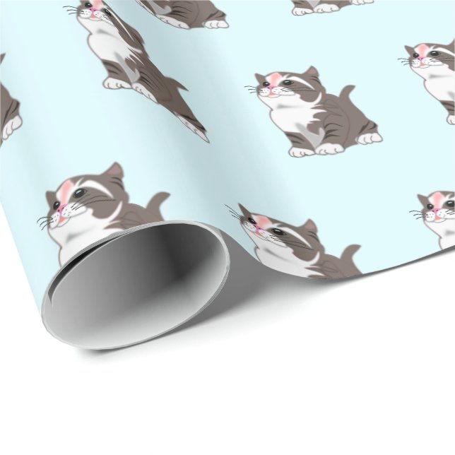 Kitten Wrapping Paper Geschenkpapier (Rolleneckpunkt)