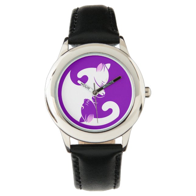 Kitten Yang-Uhr Armbanduhr (Vorderseite)