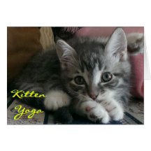 Kitten Yoga (Carte Cheer) - Enveloppe incluse