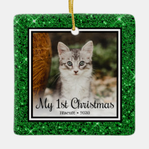Kittens 1. Weihnachten Keramikornament
