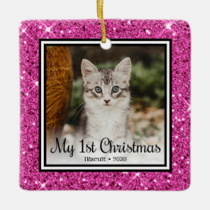 Kittens 1. Weihnachten Keramikornament