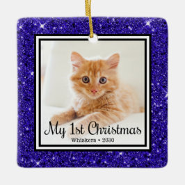 Kitten's 1. Weihnachts 2 Foto Keramikornament