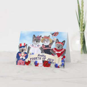 Kittens Amerikanische Unabhängigkeitstag Grußkarte Karte