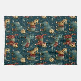 Kittens In Christmas Sweaters  Geschirrtuch