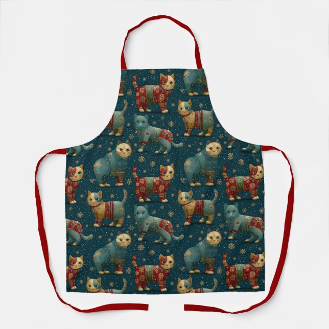 Kittens In Christmas Sweaters  Schürze (Vorderseite)