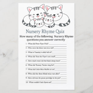Kittens Kinderzimmer Rhyme Quiz Kinderduschenspiel
