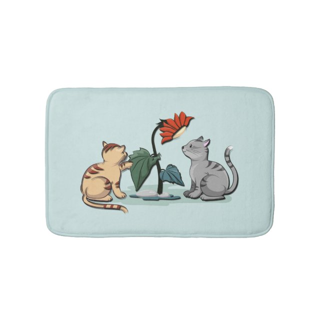 Kittens Summer Delight Blume Game Badematte (Vorderseite)