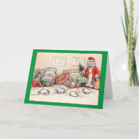 Kittens und Santa Cat, Louis Wain Card