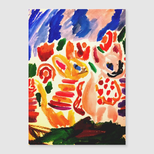 Kittens Valentine Magnetkarte (Vorderseite)