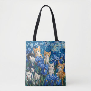 Kittens Van Gogh Style Vibe Ästhetische Tote Tag Tasche