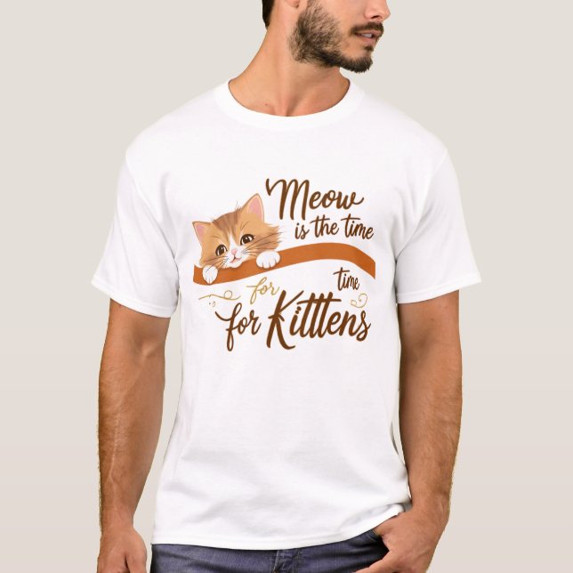Kittens & Whiskers National Cat Day T-Shirt (Devant)