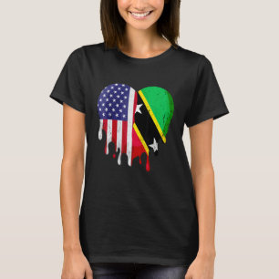 Kittian Nevisian American Patriot Grown Melting He T-Shirt