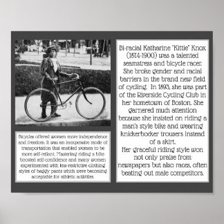Kittie Knox Bi-racial Cyclist Bicycle Feminist Poster