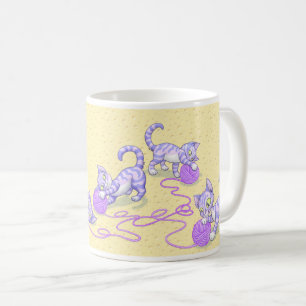 Kittipurra lila auf Käse Kaffeetasse