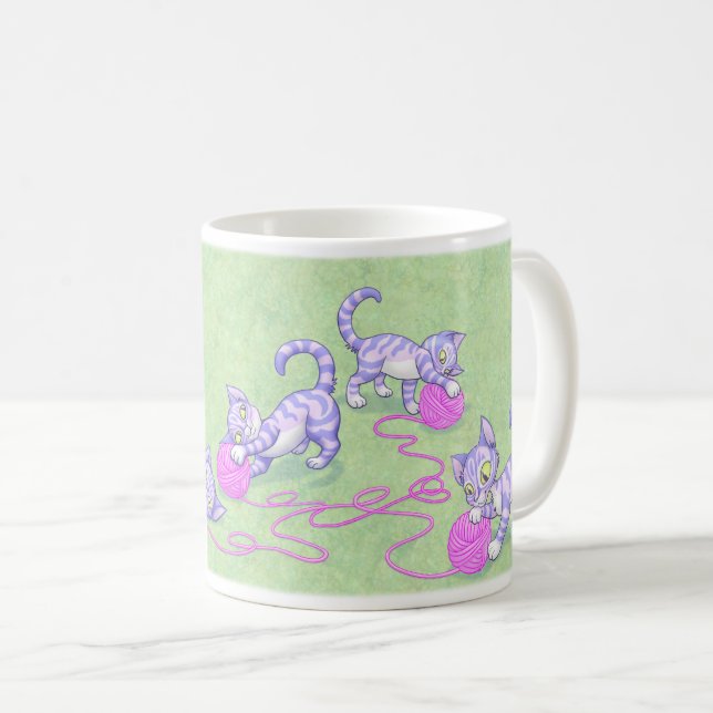 Kittipurra lila Rosa Kaffeetasse (VorderseiteRechts)
