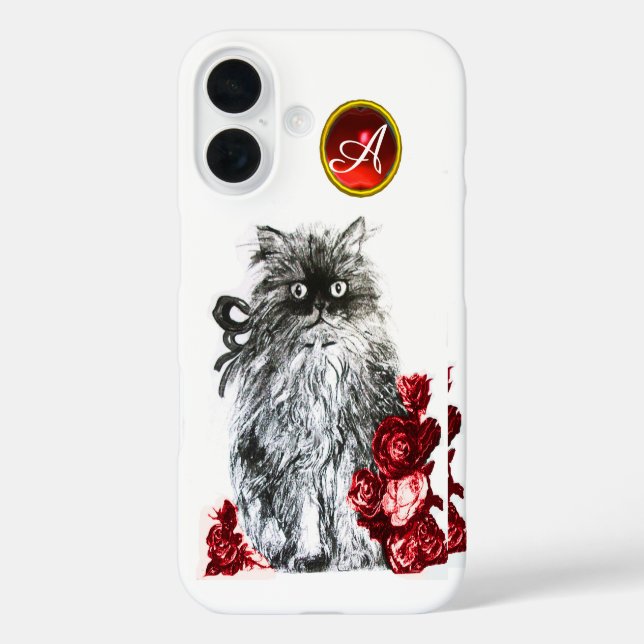 KITTKATZE, KÜCHE MIT ROTE ROSEN GEM MONOGRAM, weiß title_seo2 (Rückseite)