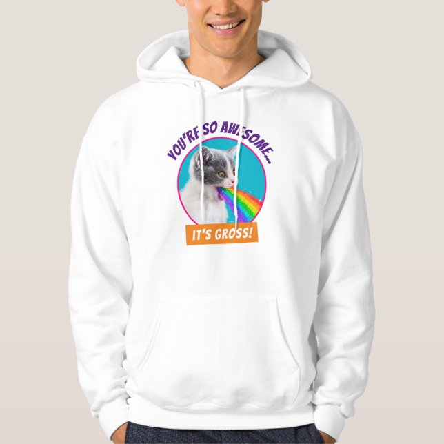Kitts Spits Up Rainbow Hoodie (Vorderseite)