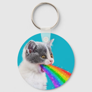 Kitts Spits Up Rainbow Schlüsselanhänger