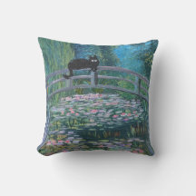 Kitty à Monet coussin