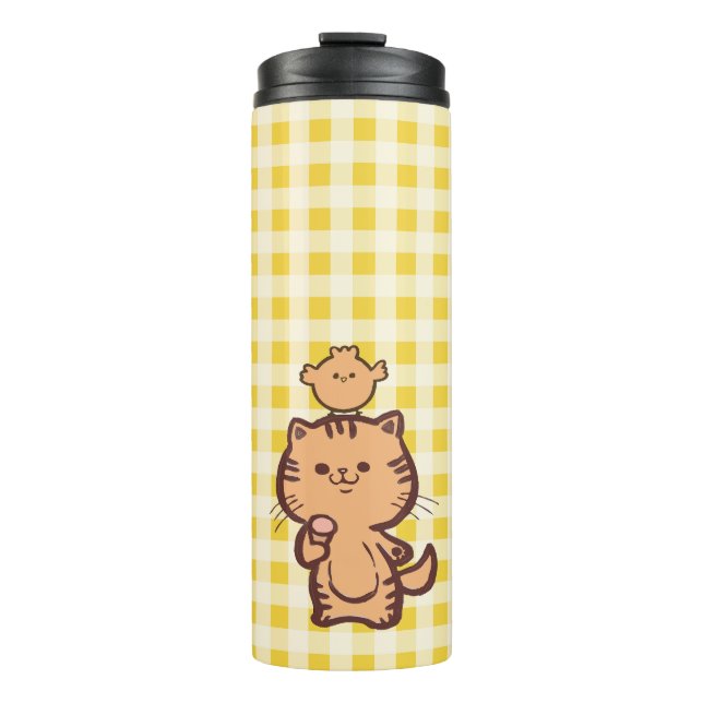 Kitty and Little Chicken Thermosbecher (Vorderseite)