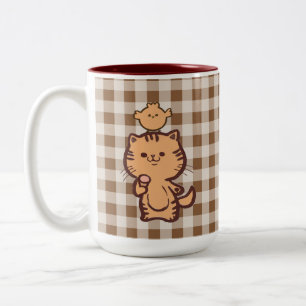Kitty and Little Chicken Zweifarbige Tasse