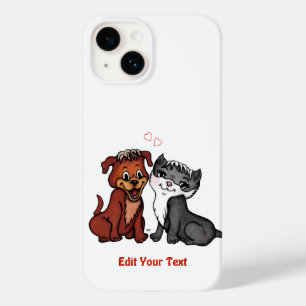 Kitty and Puppy , bearbeiten Sie Ihren Text Case-Mate iPhone 14 Hülle