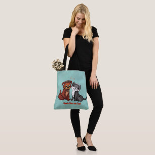 Kitty and Puppy , bearbeiten Sie Ihren Text Tasche