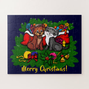 Kitty and Puppy , Happy XMas
