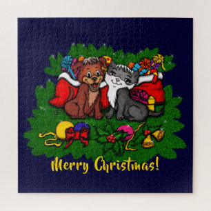 Kitty and Puppy , Happy XMas